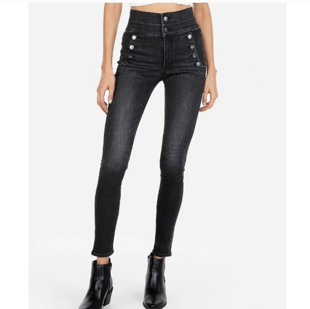 EXPRESS High-Waisted Black Skinny Jeans